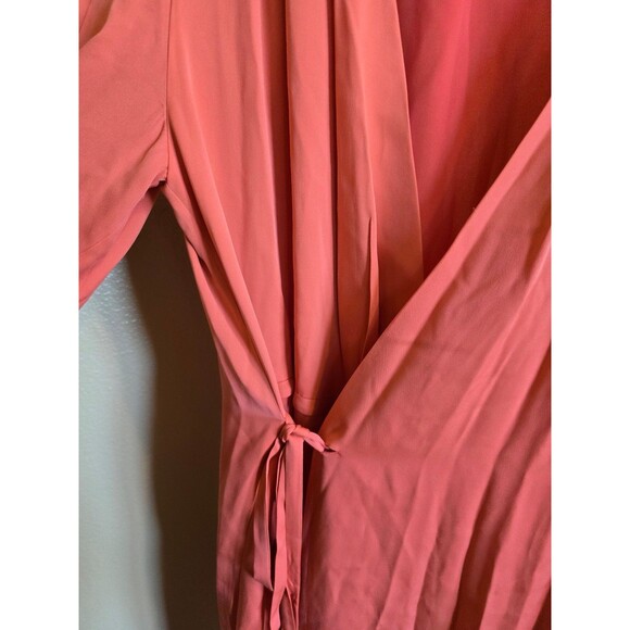 Diane Von Furstenberg coral wrap around Belted dress women's size 10 - Picture 9 of 12